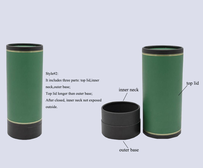 3-piece cylinder cosmetic paper tubes style#2