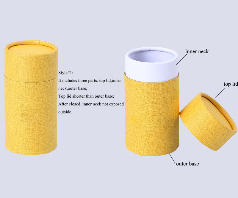 3-piece cylinder paper tubes style#1