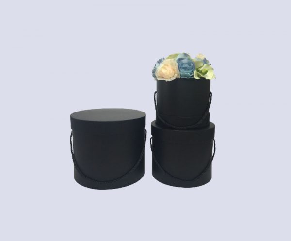 black round flower boxes