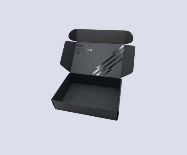 Black spot UV custom size mailer boxes