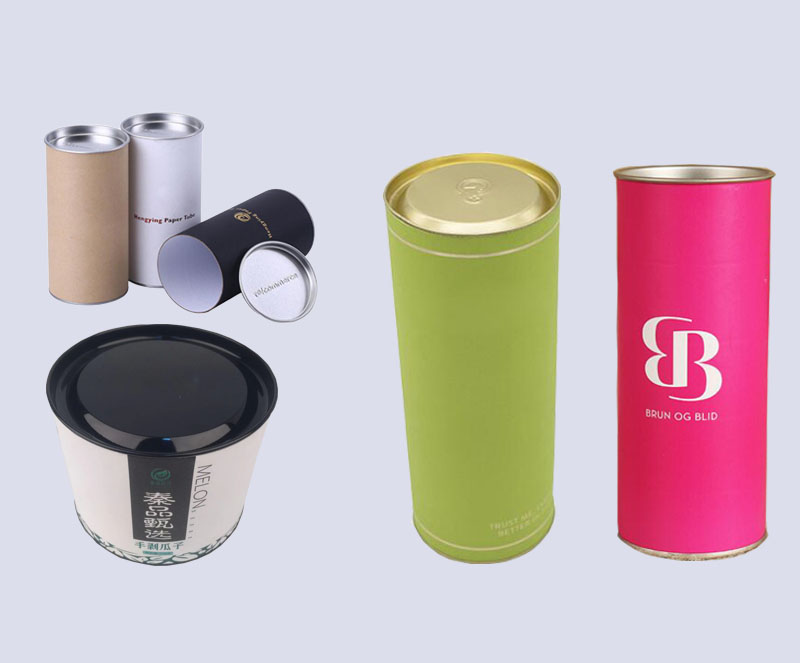 Custom cosmetic paper tube lid and base options