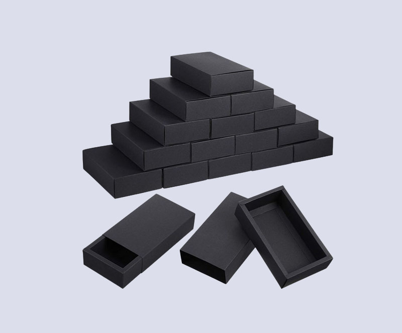 Custom black chipboard soap packaging boxes