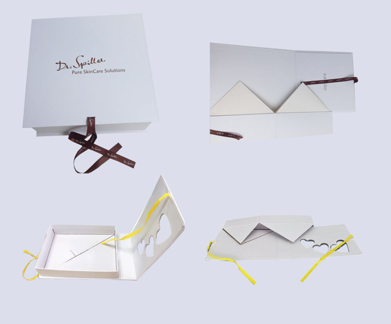 rigid collapsible gift box for skincare products