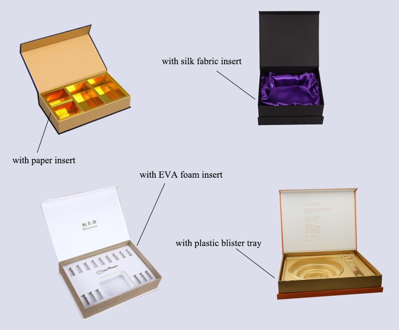 Custom magnetic gift box with inserts